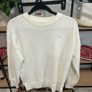 Happily Grey White Crewneck Sweater
